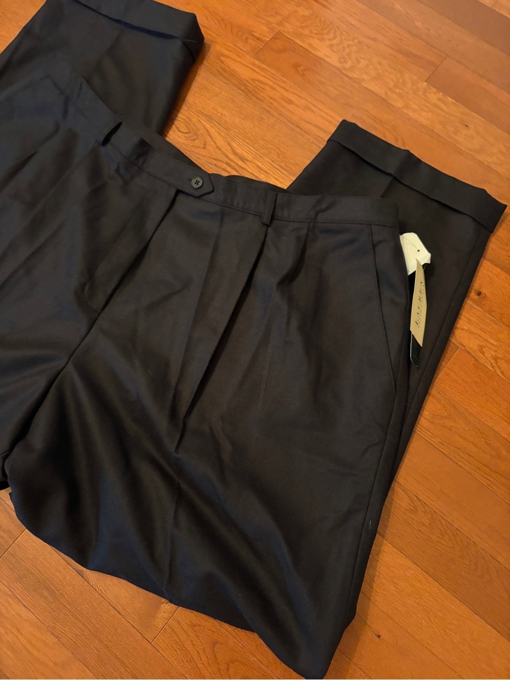 Classic 100% Wool Navy Pleated Dress Pants Ralph Lauren